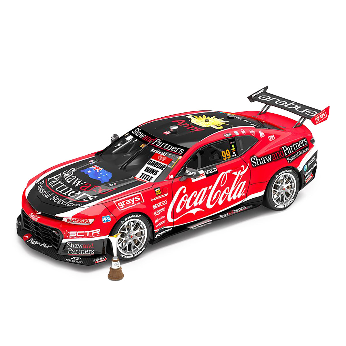 Coca-Cola Racing By Erebus #99 Chevrolet Camaro ZL1 2023 Repco Supercars Championship Winner