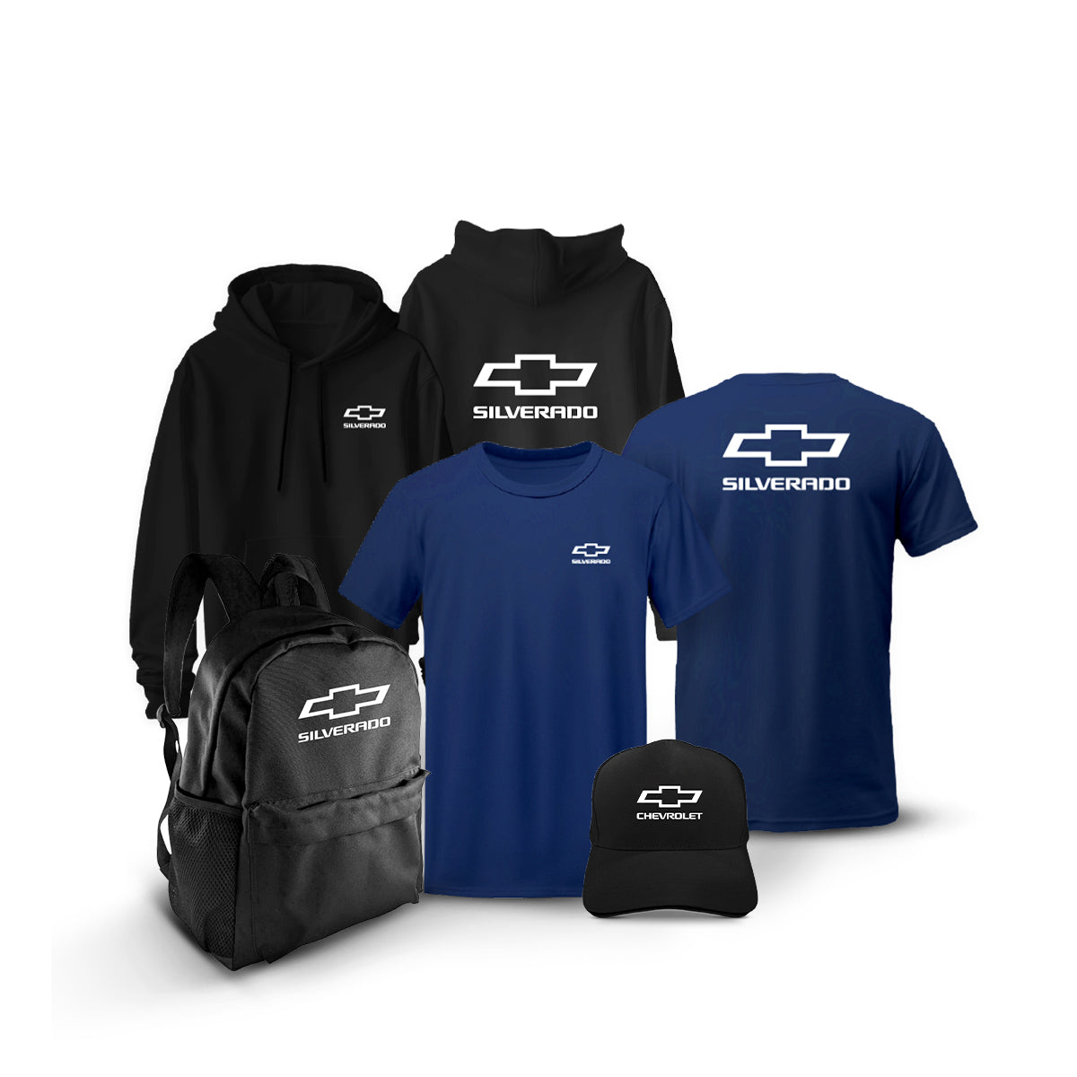 Silverado T-shirt, Hoodie, Cap & Backpack Bundle