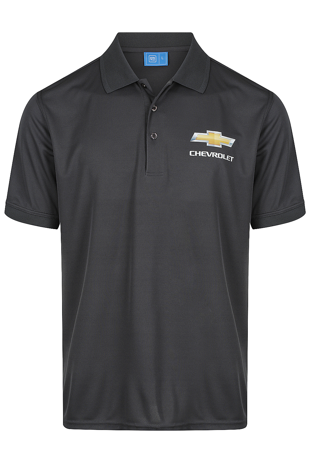Mens Chevrolet Polo Shirts Performance Charcoal