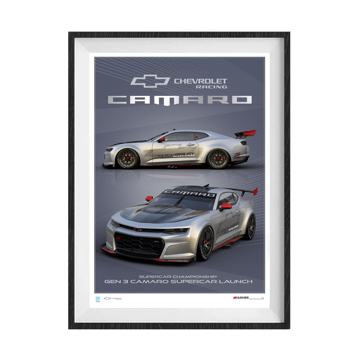 2022 Gen3 Chevrolet Racing Camaro Launch Car Unframed Print - 2021 Bathurst Launch Livery