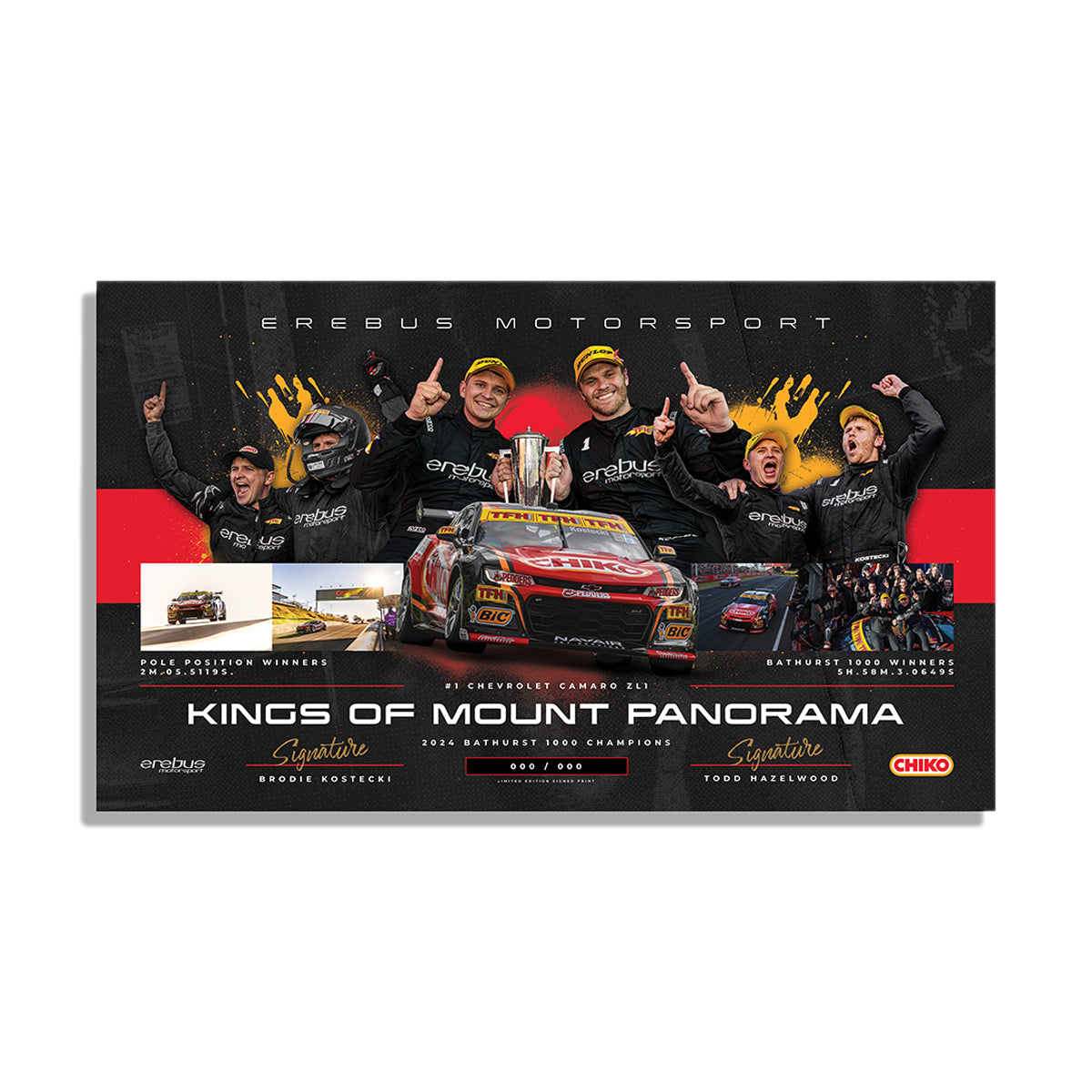 Erebus Motorsport - Kings of Mount Panorama - 2024 Bathurst 1000 Champions Signed Limited Edition Print