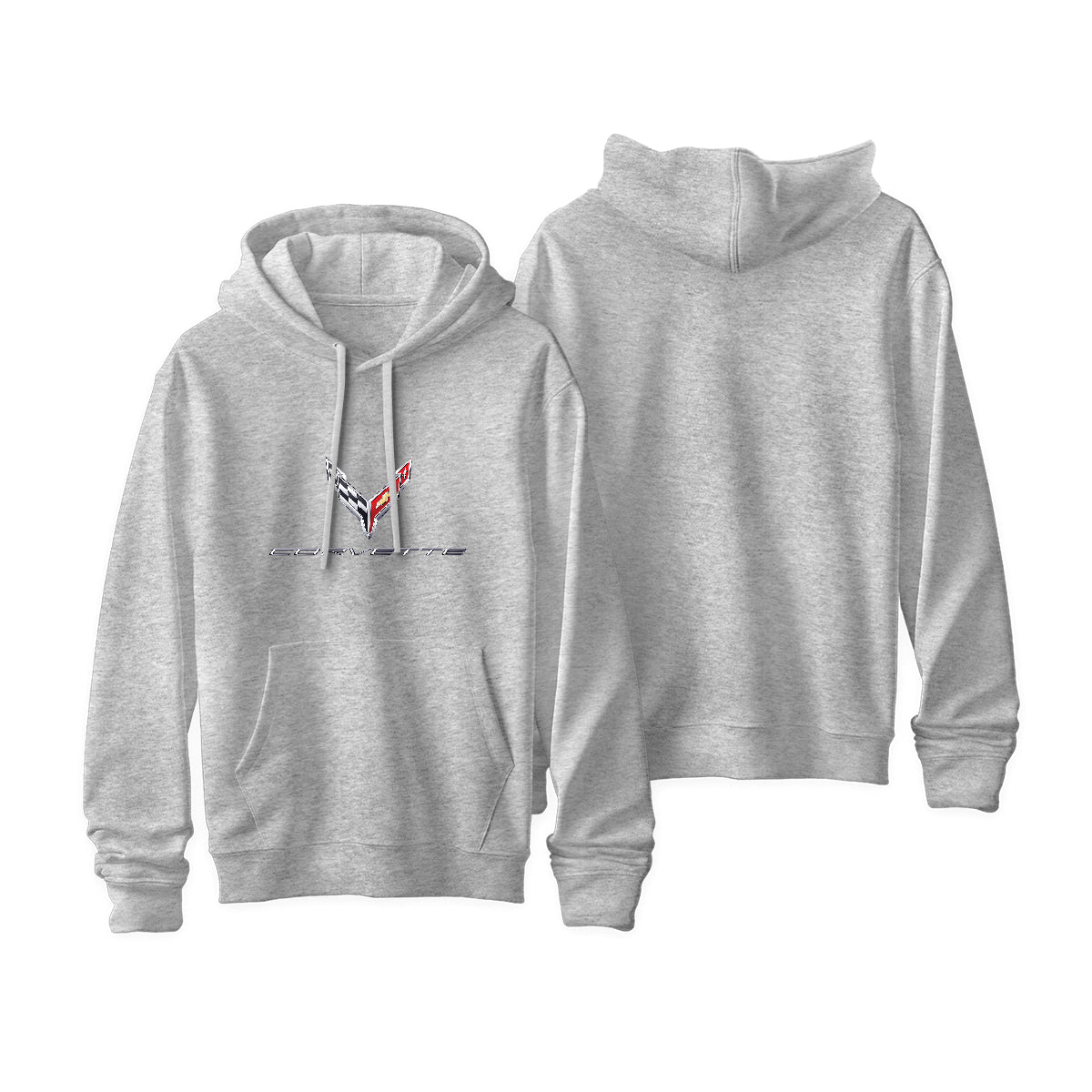 Corvette Logo Hoodie Grey