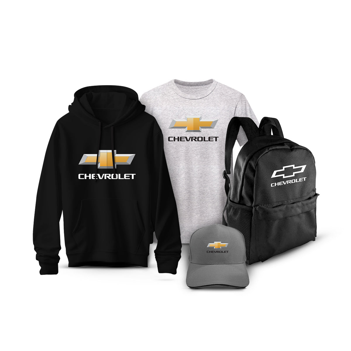 Chevrolet T-shirt, Hoodie, Cap & Backpack Bundle