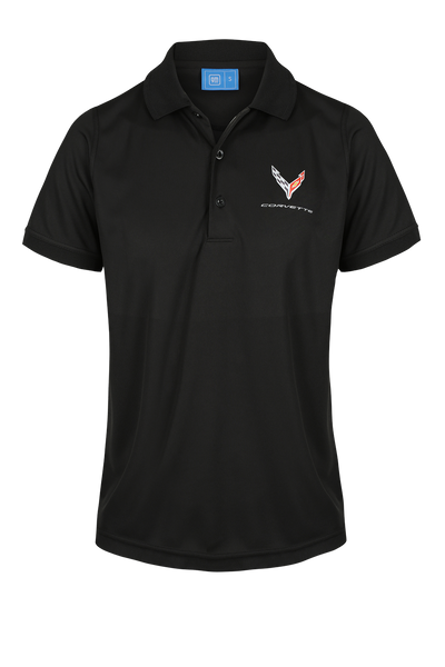 Ladies Corvette Polo Shirts Performance Black