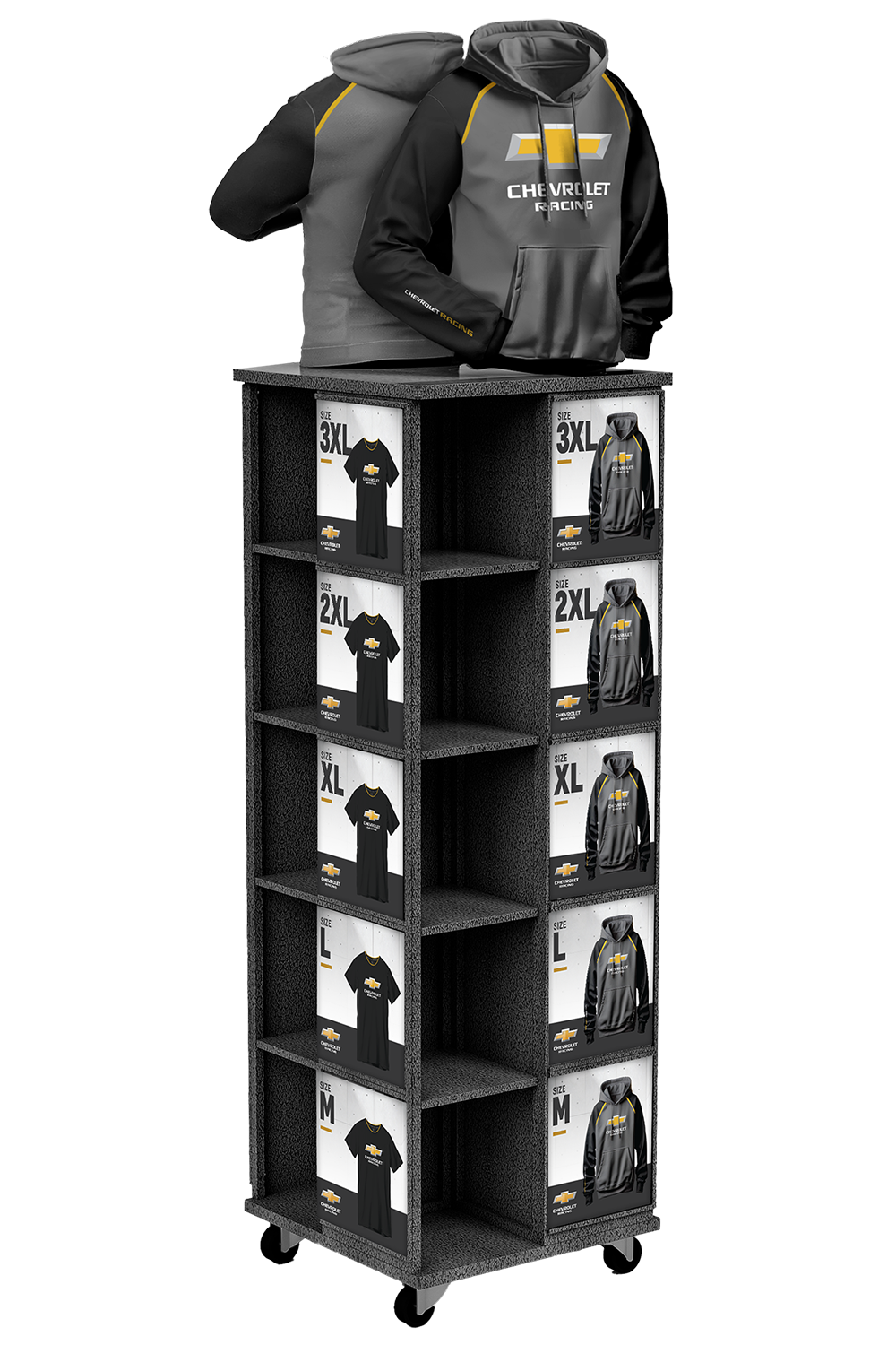 4 Way - Clothing DIsplay Stand with Mannequins