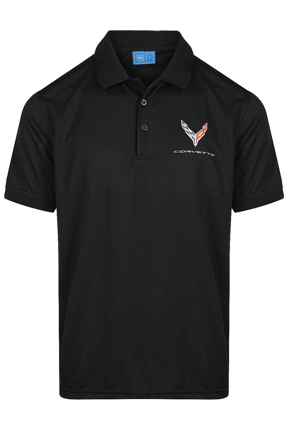 Mens Corvette Polo Shirts Performance Black