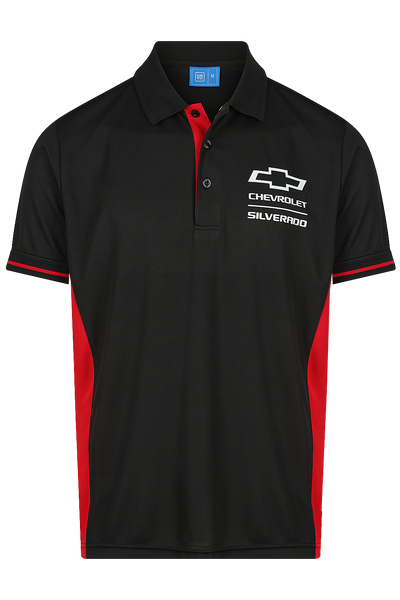 Mens Silverado Polo Shirts Elite Black/Red
